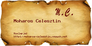 Moharos Celesztin névjegykártya
